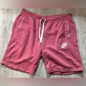 Nike Men's Athletic Shorts in Red with White Accents